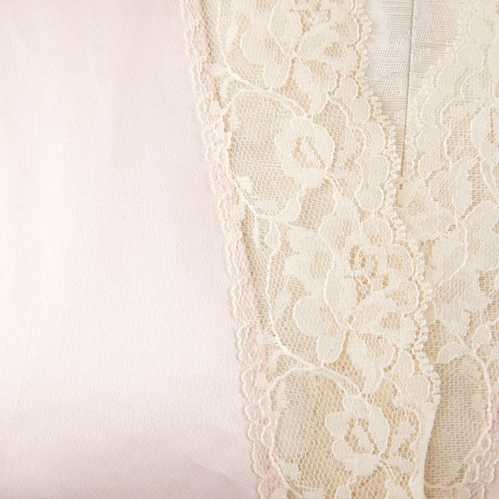 SOLD Luxury S Satin Lace Kimono Wrap Robe Pink Valentine’s day - Picture 6 of 10